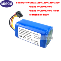 New 3400mAh/2800mAh Battery 4ICR19/66 ML:BONA18650-MF1 For CONGA 1290 1390, Polaris PVCR 0920WV Rufer, Redmond RV-R500 Robot