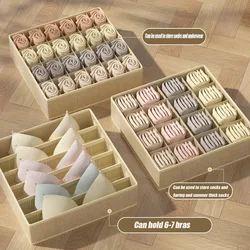 1-2Pcs Underwear Storage Boxes Socks Clothes Storage Organizer Non-woven Fabric Drawer Type Panties Three-piece Set Box Box Home