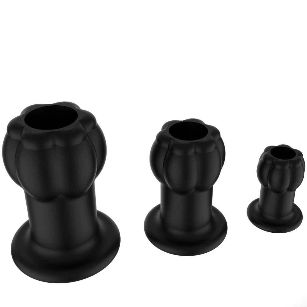 3 Sizes Hollow Anal Plug Dildo Silicone Peep Butt Plug Anal Dilation Stimulator Masturbator Prostate Massager Adult Toys Sex Toy