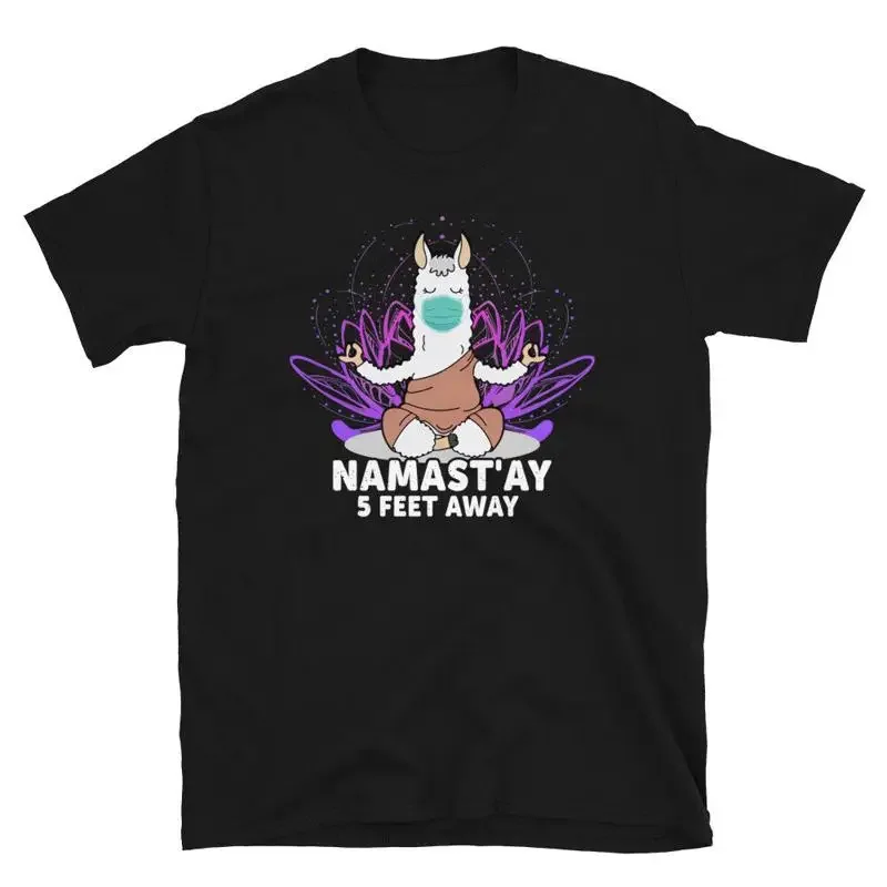 Llama 5 Feet Away Funny YOGA Peace Summer Namaste T-Shirt