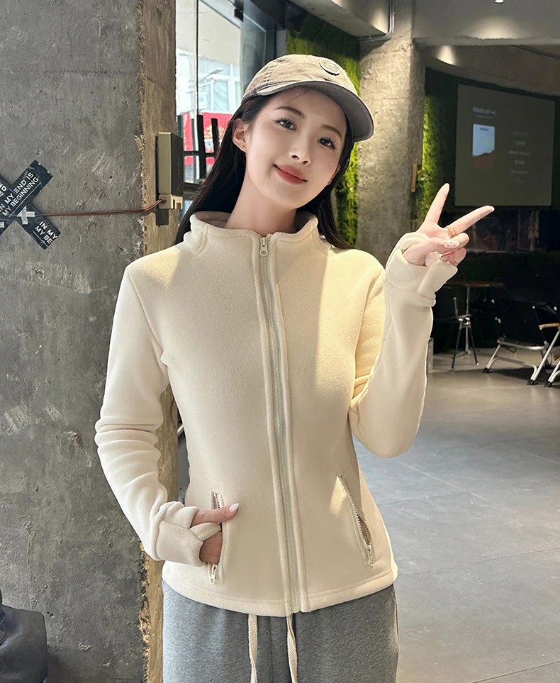 

Флисовая толстовка без шапки, женская толстовка с капюшоном для женщин, осенняя спортивная одежда, красивая спортивная одежда, однотонная повседневная одежда в стиле ретро в стиле хип-хоп, контрастная унисекс