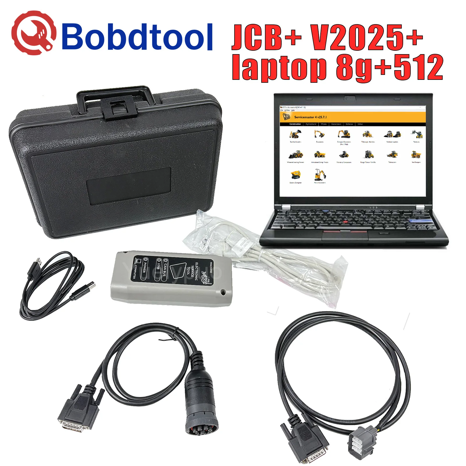 

Программное строительное оборудование V2025 Диагностика JCB JCB Service Master 4 для экскаватора Сверхмощный грузовик-сканер с ноутбуком