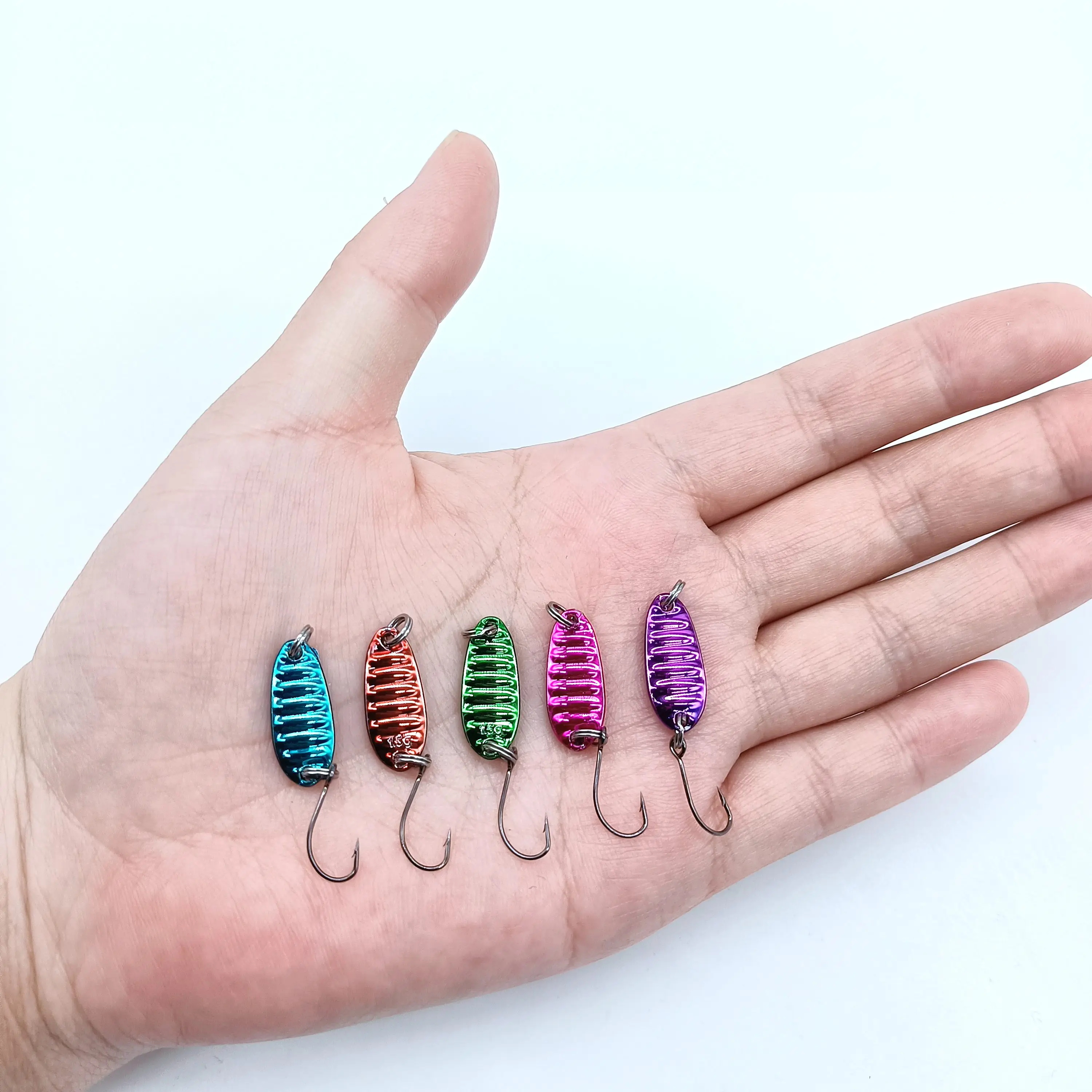 DUODUOYU 1PCS Mini Jigging Angeln Lockt 1,5g/2,5g/3,5g/5g Metall Jig Löffel Köder mit Einzel Haken Künstliche Köder Angelgerät – Detail 2