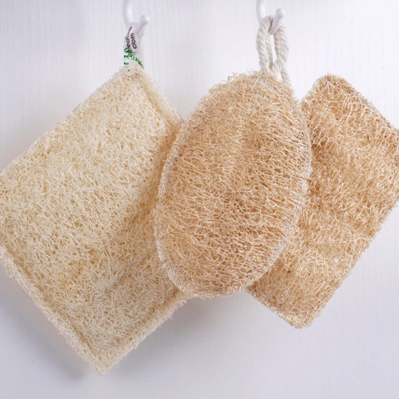 Luffa naturale panno per lavare i piatti spugna Luffa Scrub Pad piatto pentola facile da pulire Scrubber asciugamano zucca spugna cucina pulito