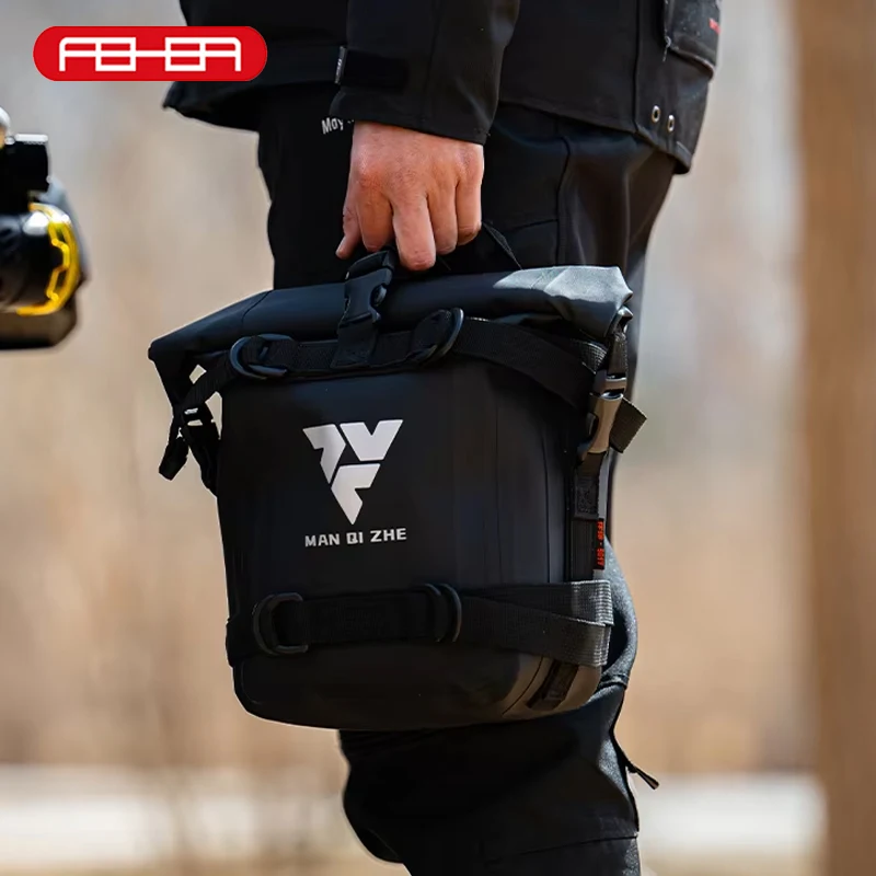 

FEHER MQZ Motorcycle Bumper Tool Bags Waterproof Reflective Strip Design Travel Spare Parts Wear Scratch-resistant Rider Bag