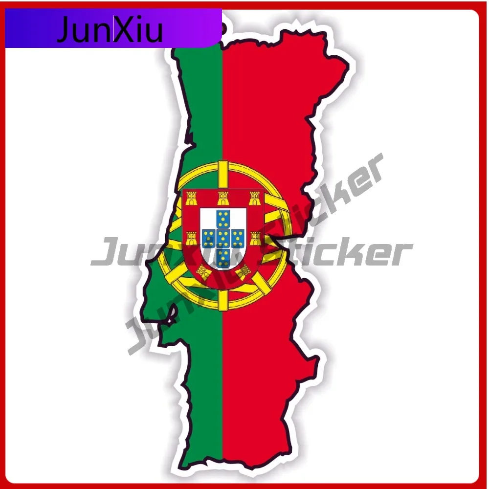 

Portugal Map Flag Silhouette Sticker Funny Wall Car Anti UV Exterior Parts Vinyl Decal For Car Truck SUV Window Bumper Laptop