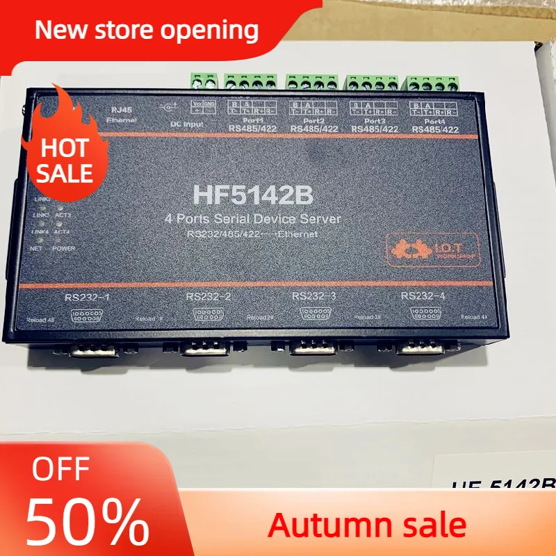 

Hf5142b Rs232 , Rs485 , 4 Ports Rj45 Rs232/485/422 Serial To Ethernet Free Rtos Hf5142b