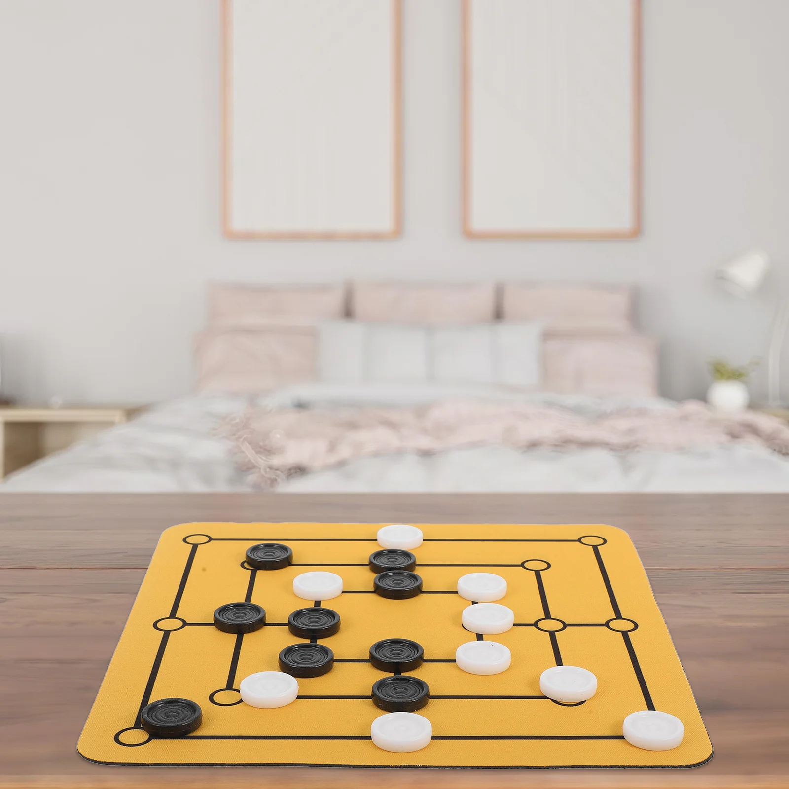 

1 set 1 Set Portable Household Chessboard Party Desk Board For Family Gathering Festival Decoration Nine Mens Morris