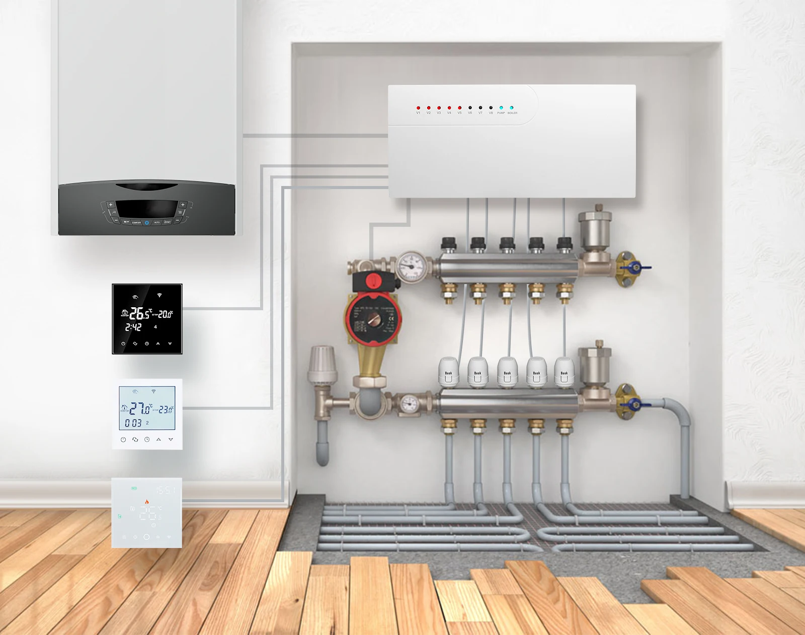 Termostato Wireless Per Caldaia in Materiale elettrico Termostato Wireless Per Caldaia in Materiale elettrico