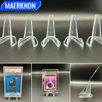10Pcs Clear Acrylic Coin Display Stand Holders Small Easel Rack Trading Card Toploaders Holder Clear Support For Kpop Idol Card