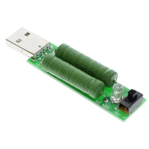USB Charging Current Detection Load Test Instrument with Switch 2A/1A Discharge Aging Resistor