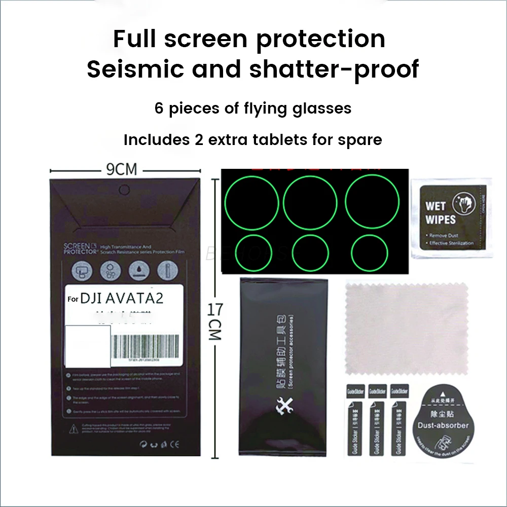 Tempered Film For Goggles 3 Anti-scratch Sensor Protective Film Glasses Nano-protection Films For DJI Avata 2 Drone Accessories