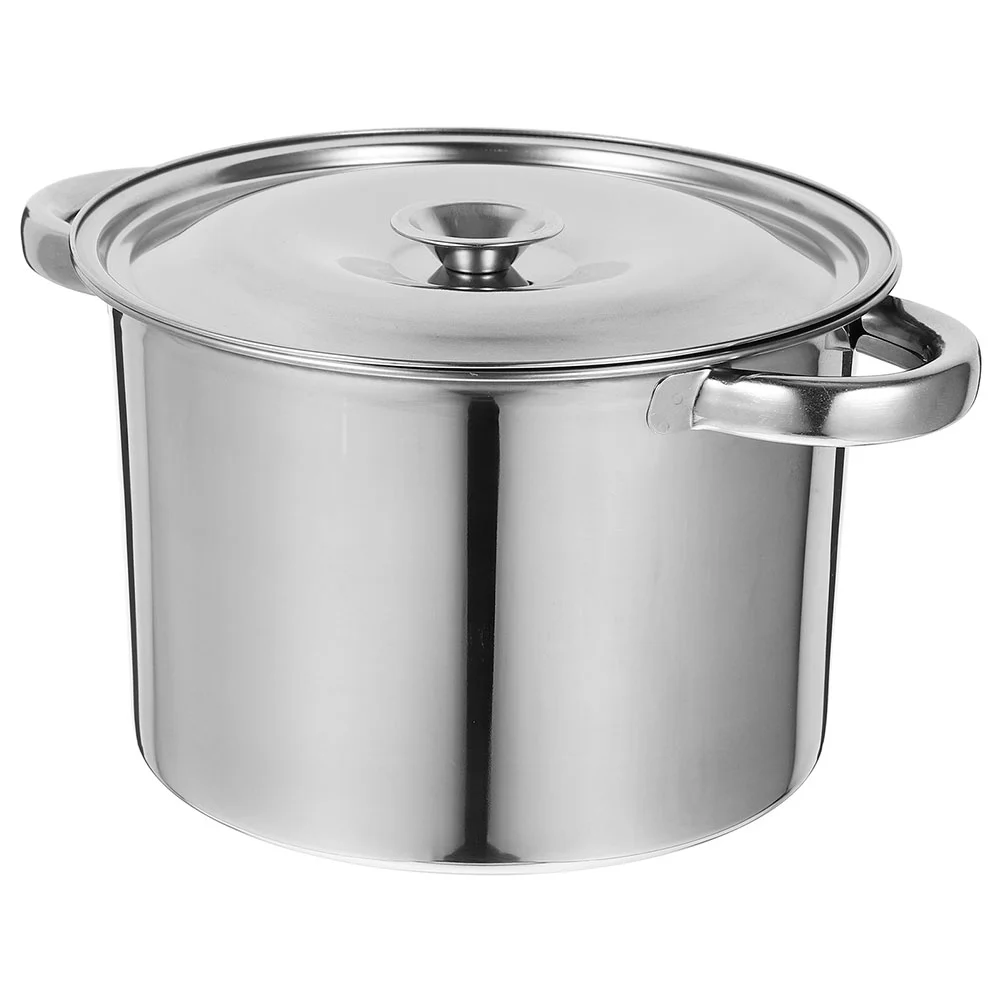 

Soup Pot Covered Stockpot Brine Skillet Spoons Stainless Steel Cooking With Lid