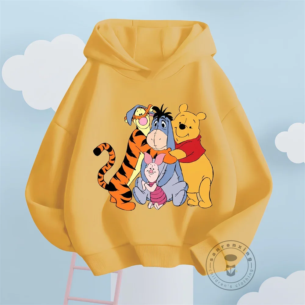 Winnie the Pooh Children Clothes Kids Suit Sweater Boy Girl Tigger Fleece Hoodies Pullover Sweatshirt Pant Baby Girls Tracksuit