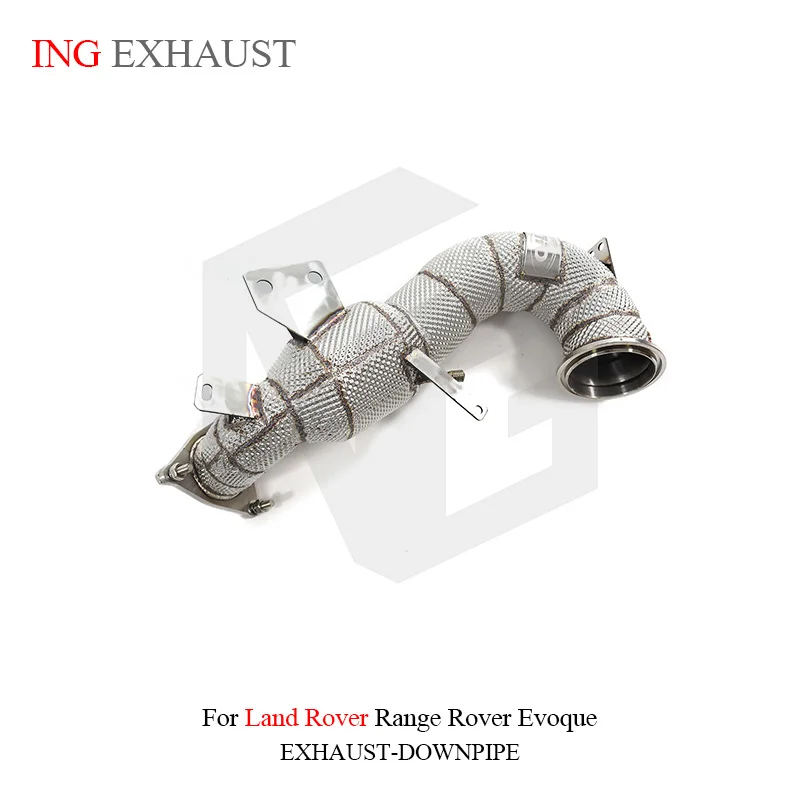 ING Exhaust Drain Pipe Header Downpipe for Land Rover Evoque L538 4WD 2.0T High Flow Catalyzed Modification Performance System