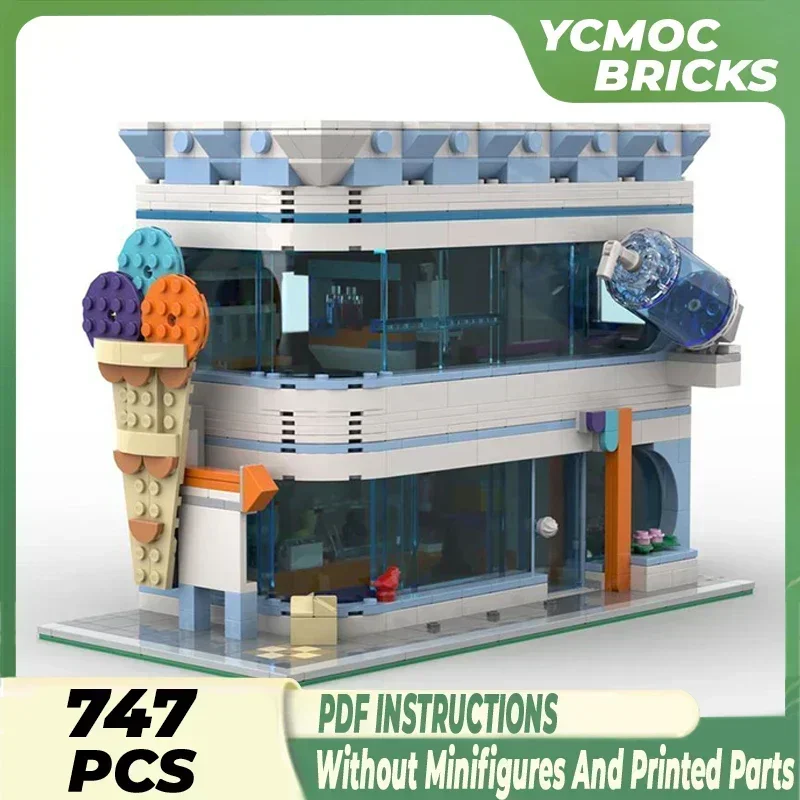 

Moc Building Bricks City Street View Model Corner City Dessert Technology Modular Blocks Gifts Christmas Toys DIY Sets Assembly