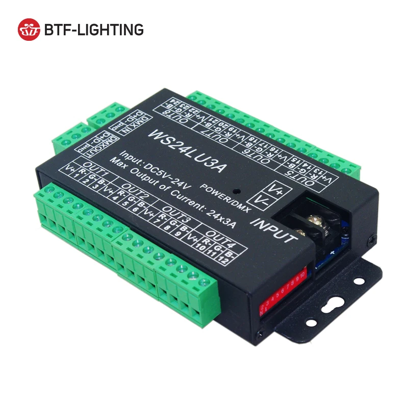 

Top Quality WS24LU3A 24channel 8 Group Dmx 512 Decoder Rgb Led Controller
