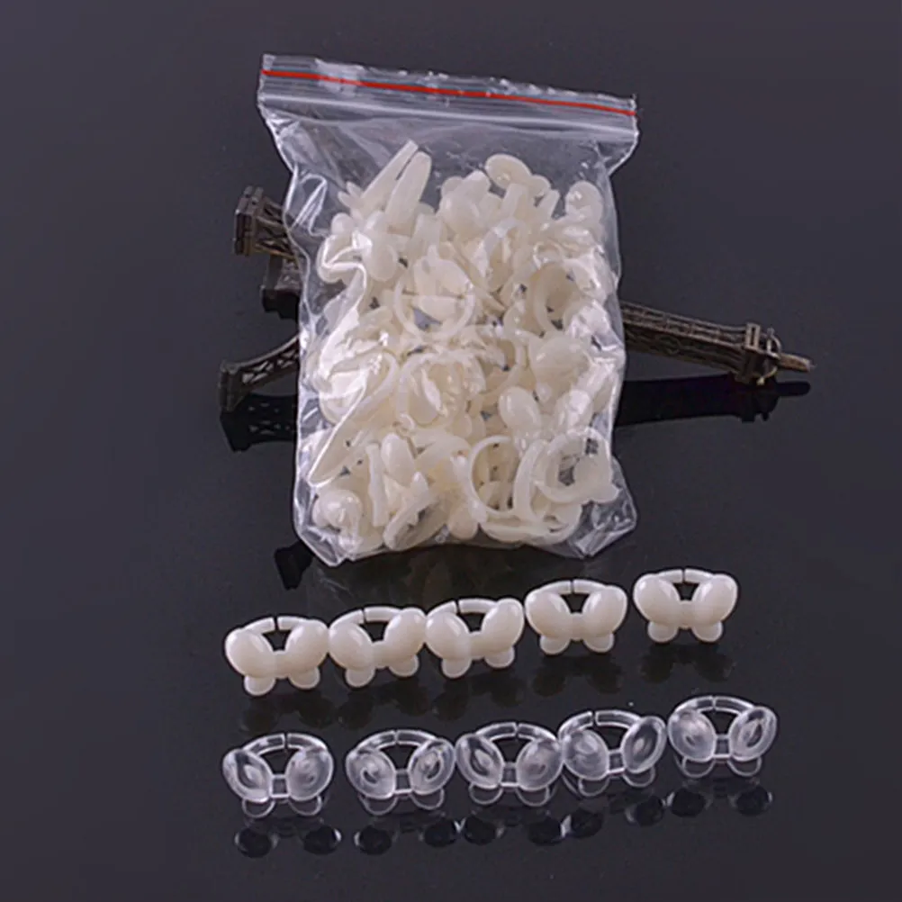 

200Pcs Butterfly Ring Shaped Nail Art Display Board Reusable Color Sample Card for Nail Technicians Manicure Accessories