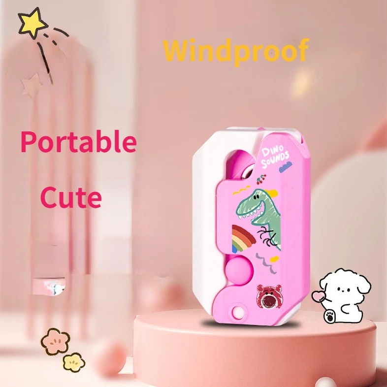 Extendable lighter charging toy pink cute Lighter windproof electronic cigarette lighter Creative boyfriend gift cigarette set