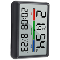 Multi-function Temperature Electronic Clock With CR2030 Battery Powered 3.5x2.7x0.6 Inches Magnetic Hung Wall LCD Accessories