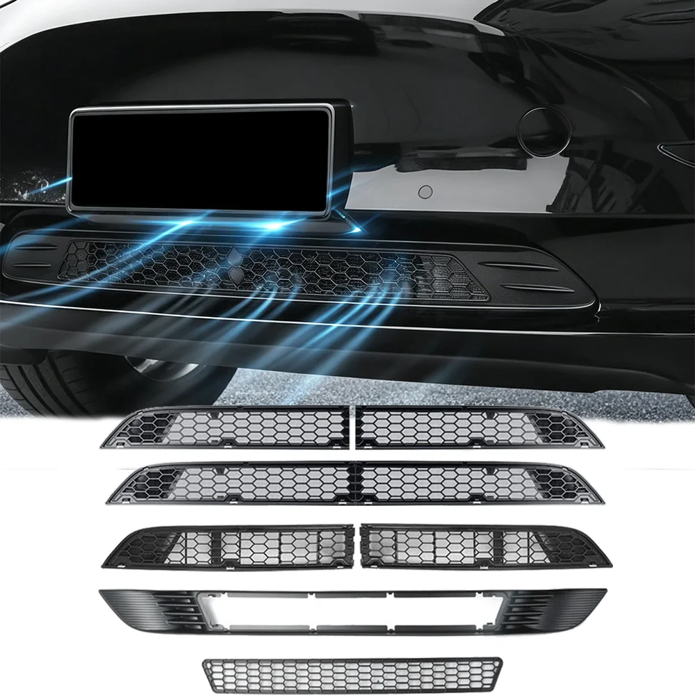 For Tesla Model Y 21-24 Model 3 Highland Car Lower Bumper Insect-proof Net Front Grill Dust Proof Cover Grid Filter Accessories