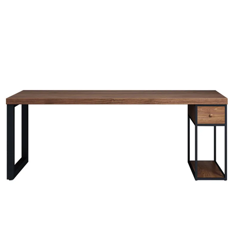 

Solid wood vintage home studio industrial style iron creative company wall desk