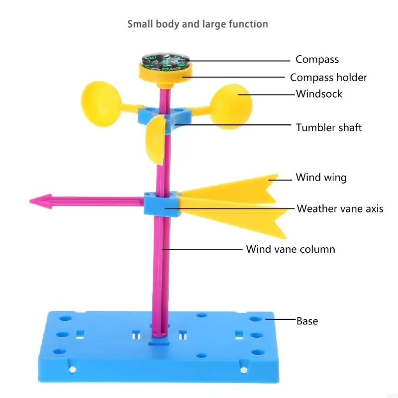 A9bd WeatherWind Vane Kids Science Toy Station Vanes AssemblyWeathervane