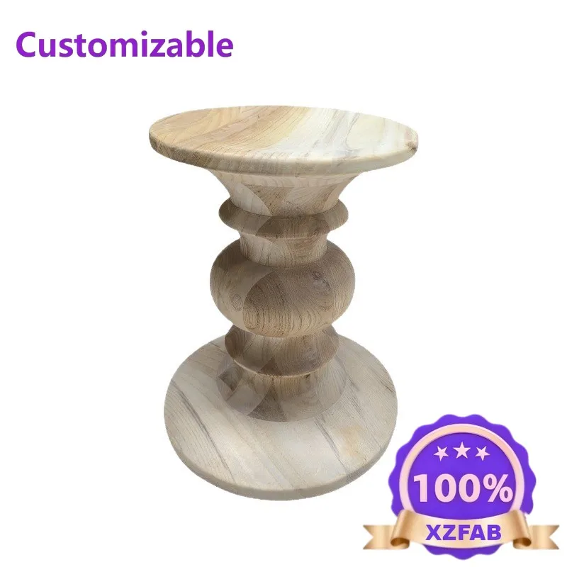 Factory Direct 2026 New Chinese round stool wooden pier ash wood solid integrated sofa corner table solid wood coffee table soli