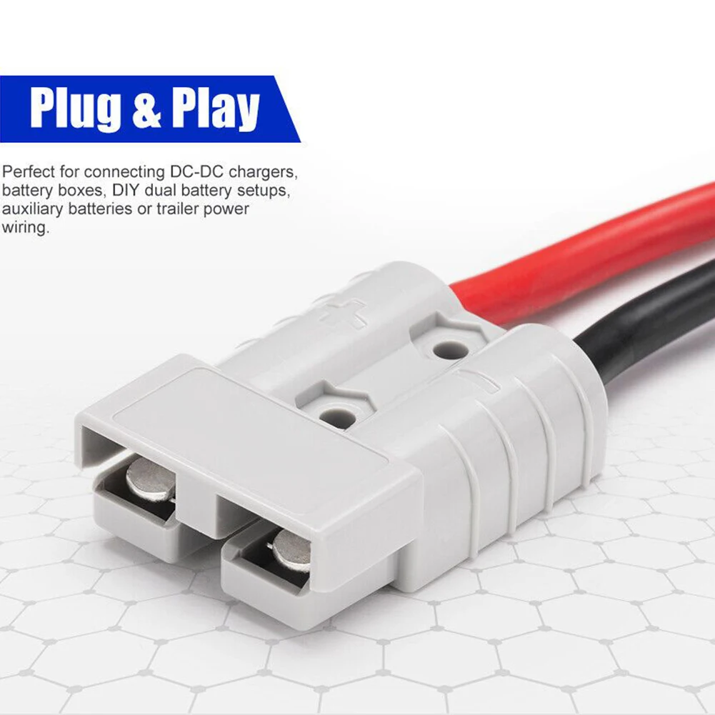 Imagem -05 - Kit de Fiação Cabo de Bateria Quick Connect Wire 50a 12v 1m 6m 600v 8awg Plug para Anderson tipo