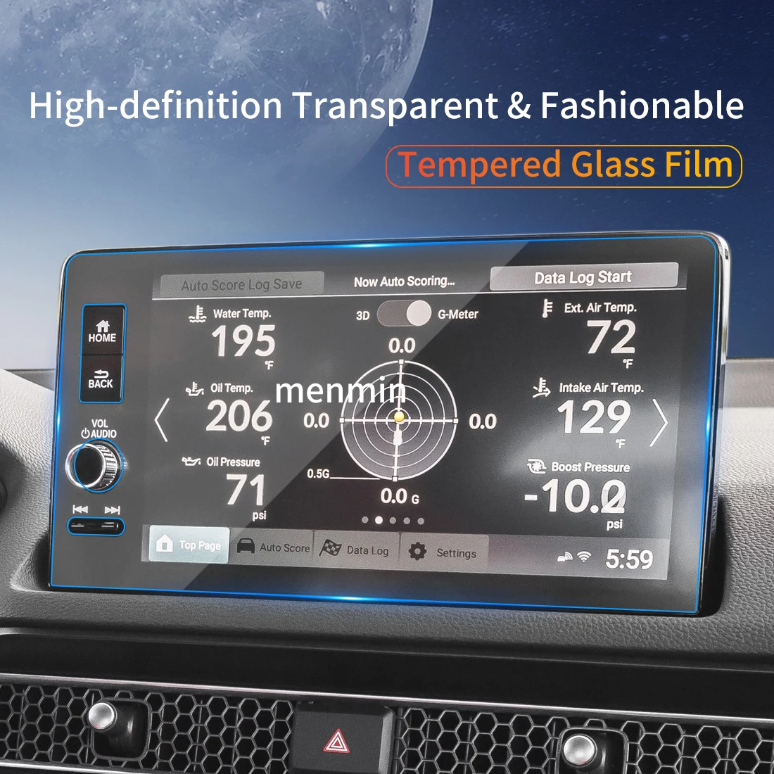 For HONDA CIVIC 2024 Screen Protector Tempered Glass Protective Film Carplay Panel Media Video Car Auto Interior Accessory