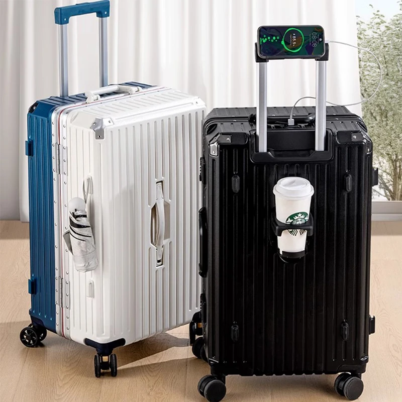 

Multifunctional Luggage Aluminum Frame 36 inch Trolley Case Removable Wheel Men and Women Max Capacity Password Suitcase 20" 28"