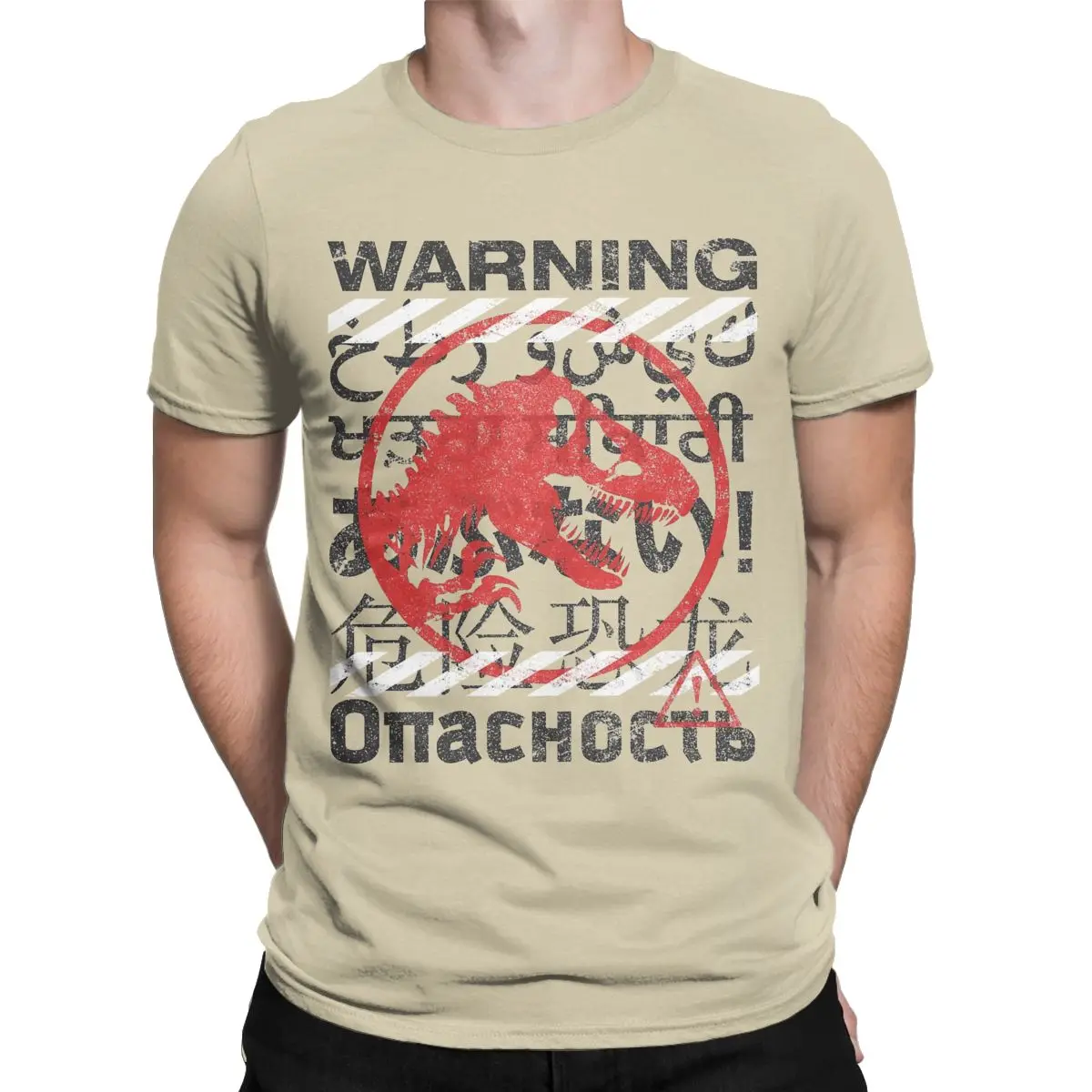 Creative Jurassic World Dominion T-Rex T-Shirts Men Crewneck Cotton T Shirts Short Sleeve Tees Birthday Gift Clothing