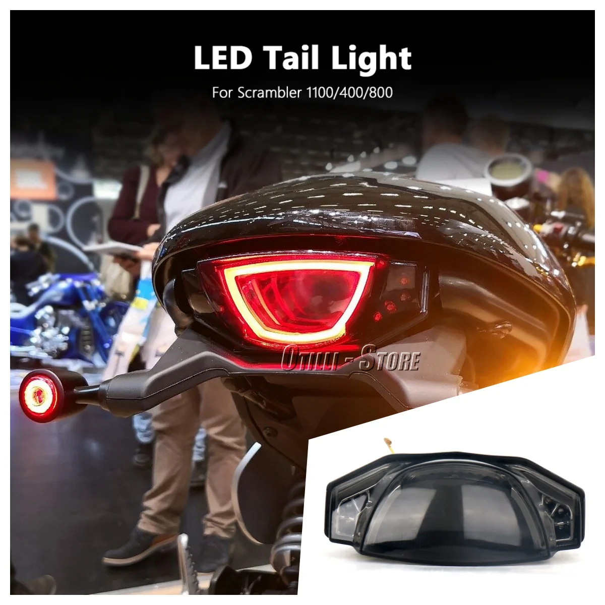 

For Ducati SCRAMBLER 400 800 Scrambler 1100 Motorcycle Accessories LED Turn Signal Light Taillight Brake Flasher Indicator Kit