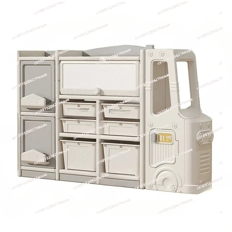 Suitable for Picture Book Storage Children's Floor Shelf Building Blocks Plastic Storage Cabinet Car Clutter Organizer Basket