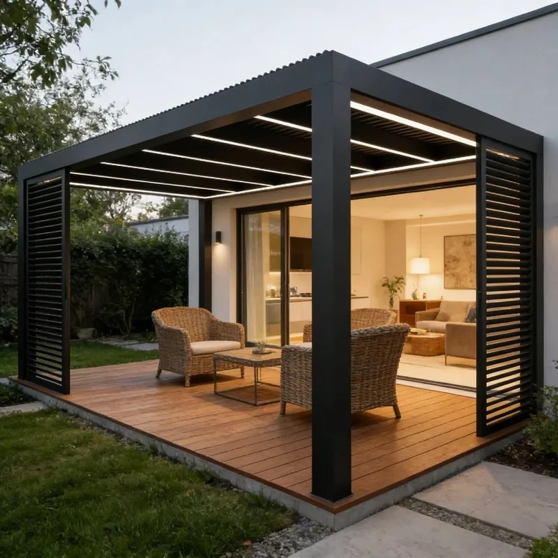 Opening Aluminum Powder Coated Outdoor Kitchen Customizable Sunroom