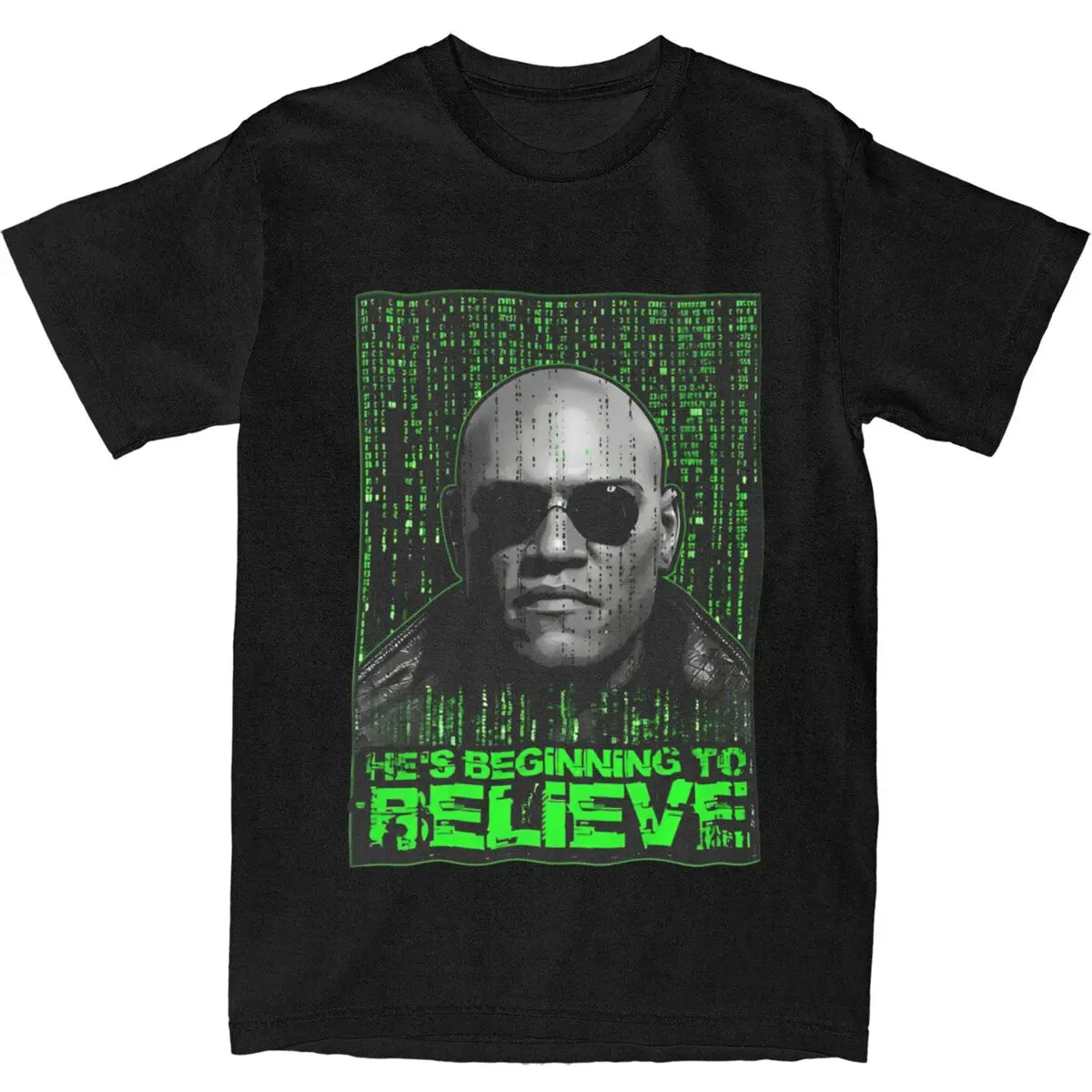 Men The Matrix Sci-fi T-Shirts Morpheus Cotton Tops Summer Y2K Fun Short-Sleeved T Shirt O Neck Hipster Design Tshirt Large Size