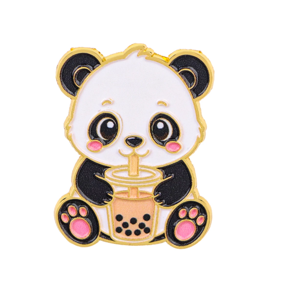 10er-Set Emaille-Pins mit Panda, Fuchs, Kaninchen, Kuh, Otter, Koala, Cartoon-Tier-Broschen für Mantelrevers, Metallabzeichen, Schmuckgeschenk – Detail 7
