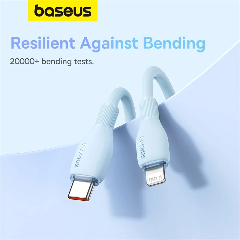 Кабель Baseus USB C для iPhone 14 13 12 11 pro Max XS 20 Вт, кабель для быстрой зарядки типа C, провод даты для iPad Macbook TPE