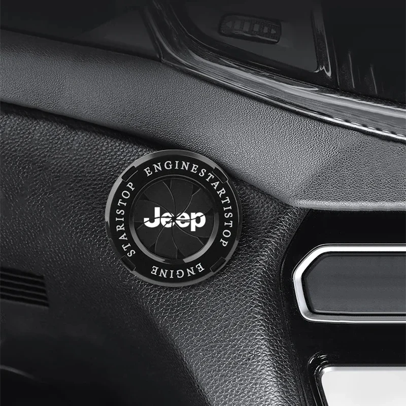 

1Pc Anti-Scratch Car Ignition Start Button Cover Trim for Jeep Renegade Wrangler JK Grand Cherokee All Series Auto Accessories