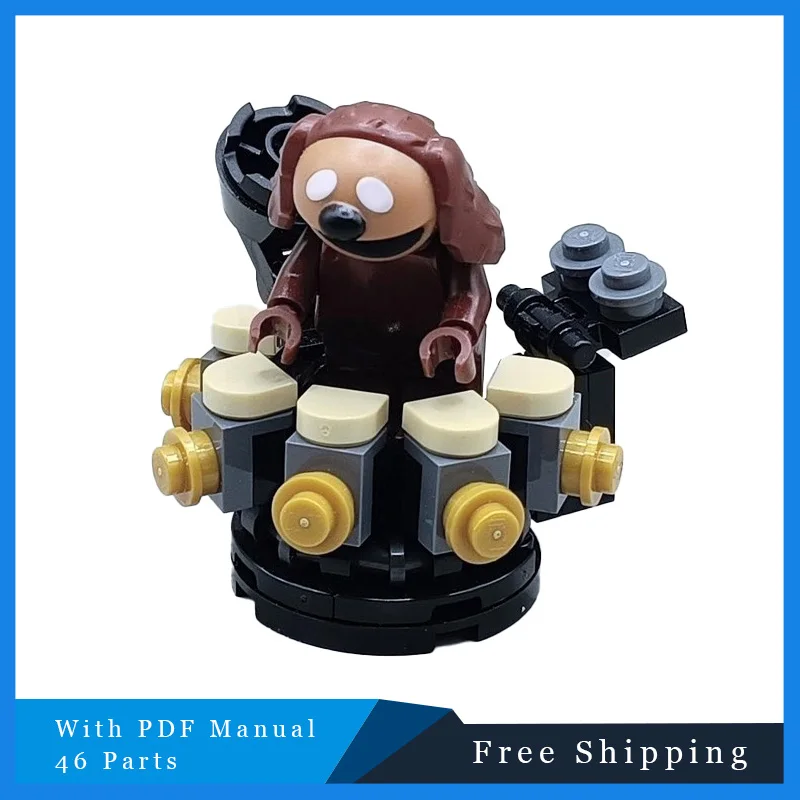 46 PCS MOC Mini Playing Keyboard Building Blocks Model Tool Bricks Set Creative Decoration Kid Educational DIY Toys Holiday Gift