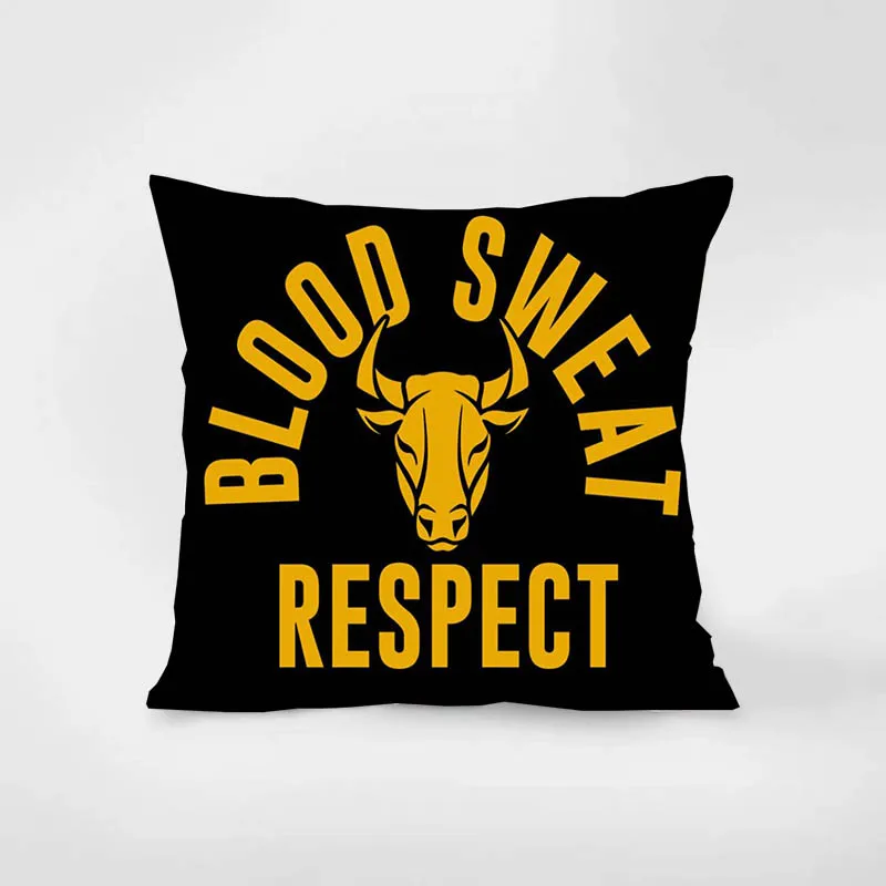 Blood Sweat Respect Pillow Case Home Decorative Gift Sofa Car Super soft Cushions Square Pillowcase Chair Pillow Cove 007