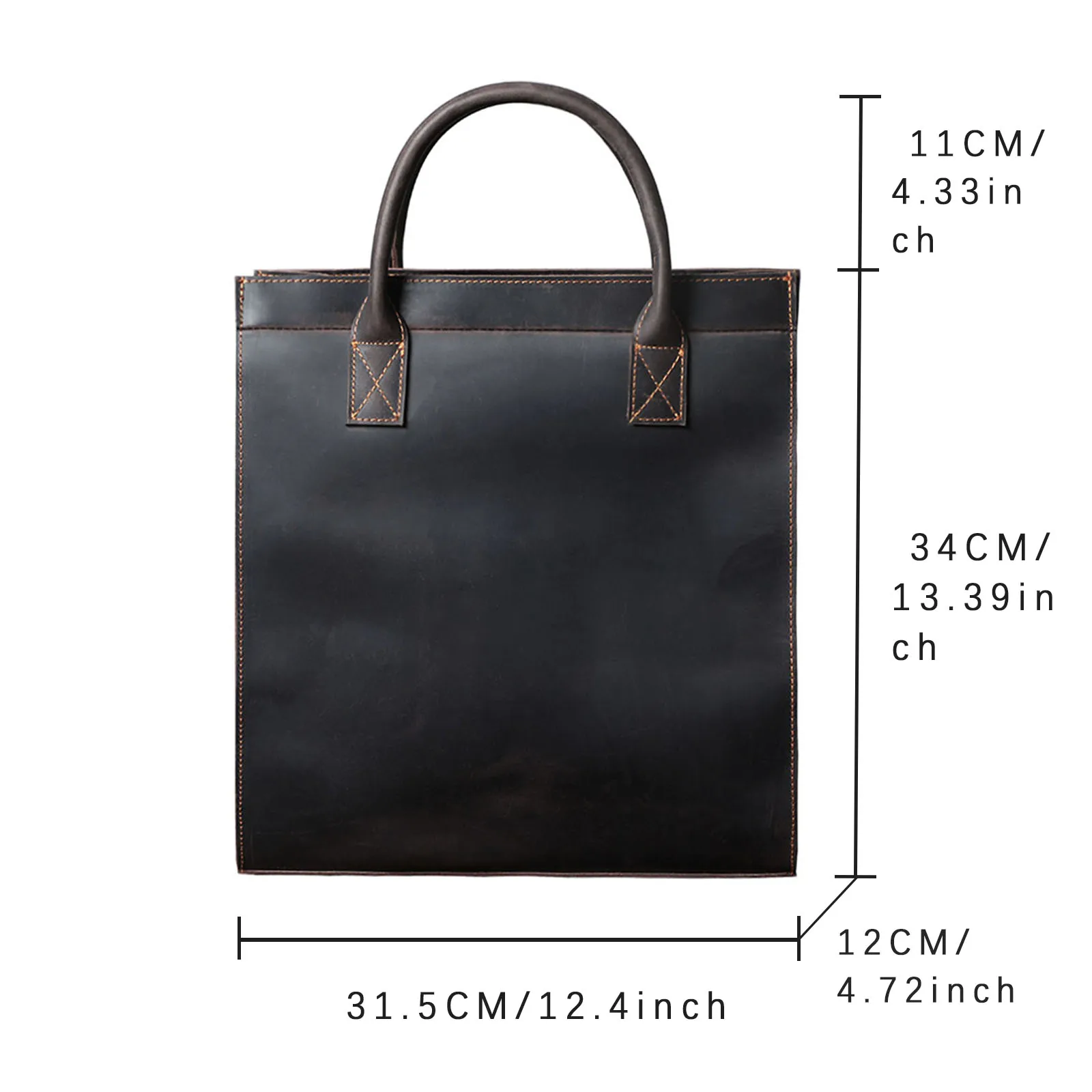 S.WORKER Echtleder-Aktentasche für Herren | Vintage-Bürohandtasche aus Vollnarbenleder für Laptops – Detail 3