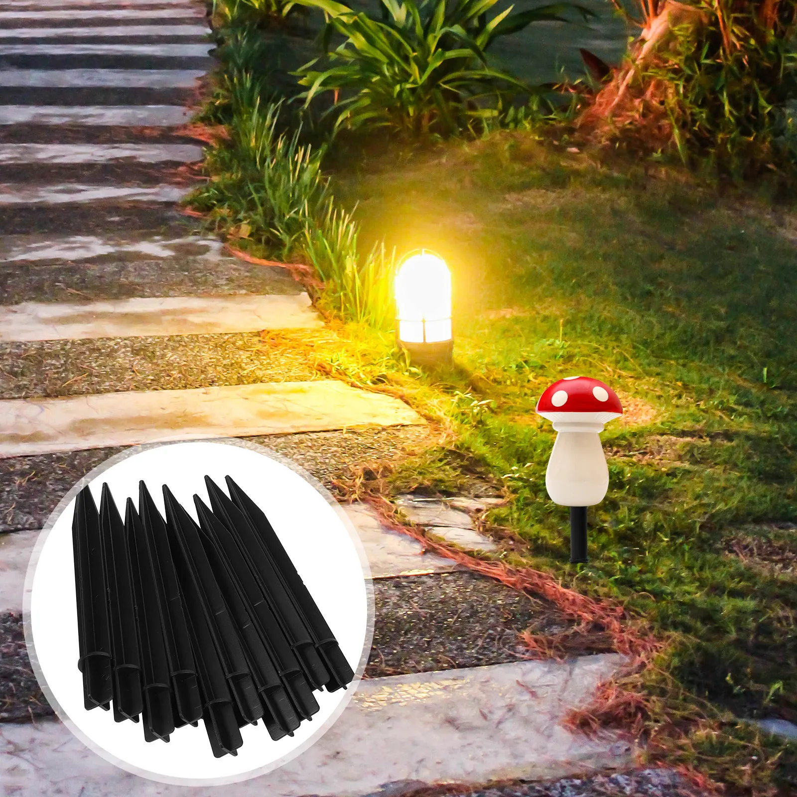Outdoor Lighting Ground - 10Pcs Solar Light Stakes Replacement Lawn