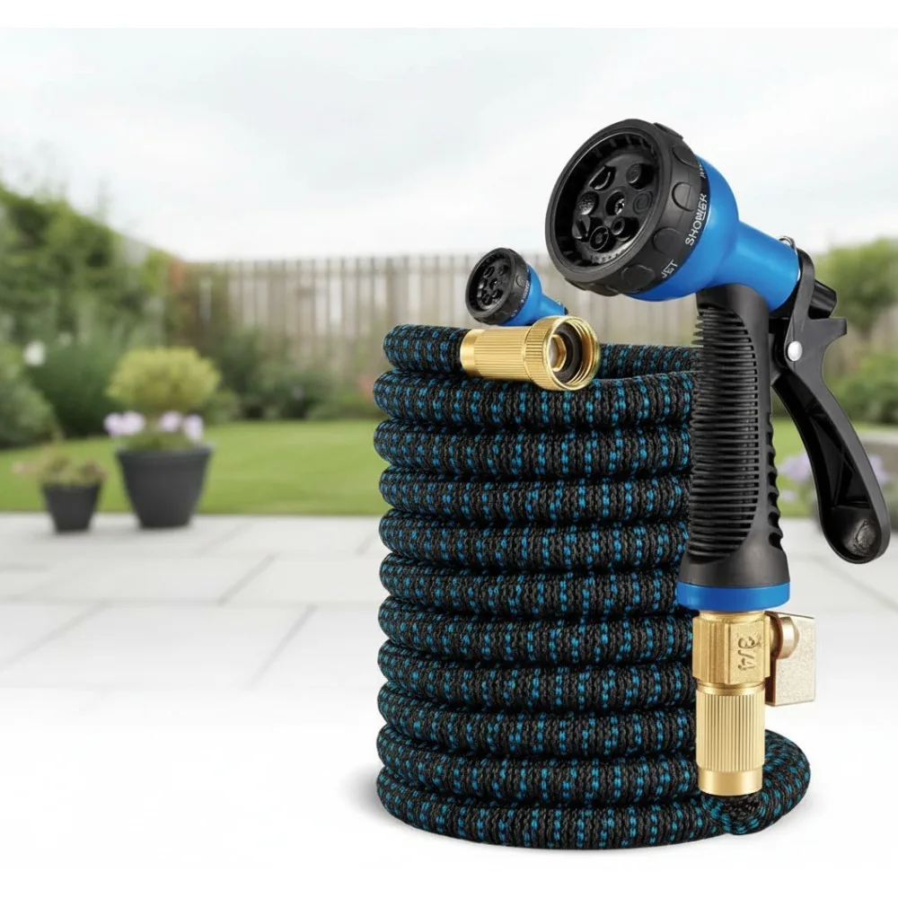 

Expandable Garden Hose 75FT with 8 Function Nozzle, Lightweight Retractable Water Hose for Home Gardening