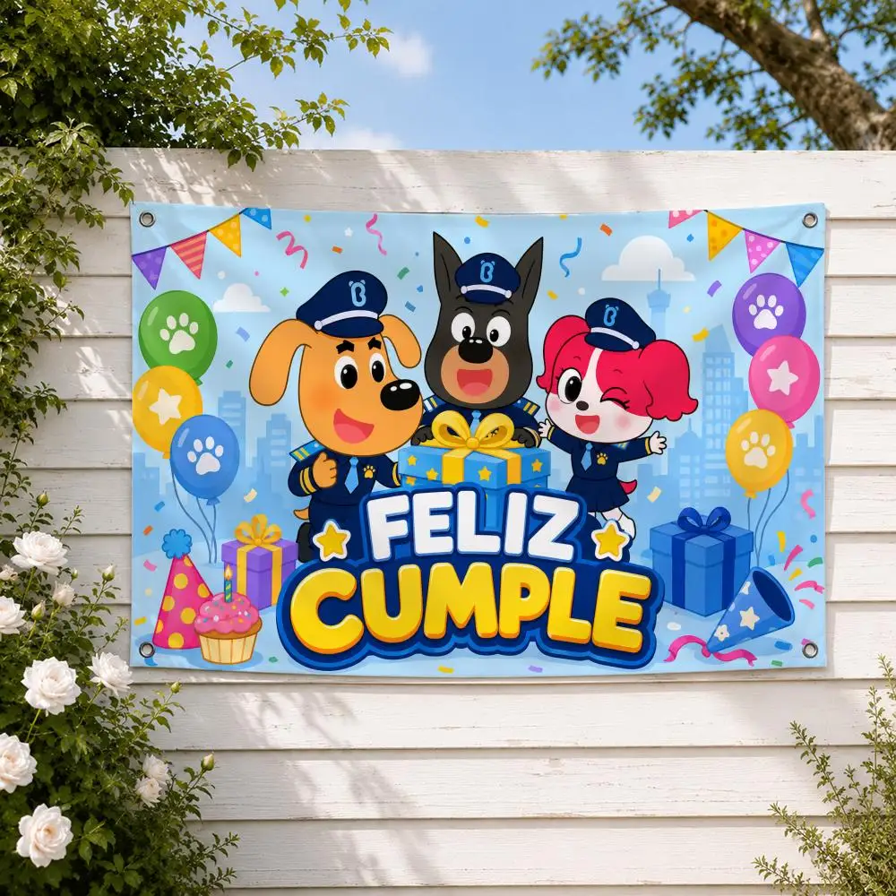 Animation Safety Sheriff Labrador Flags decor flag banner,wall hanging flag,indoor outdoor wall decor,yard garden porch patio