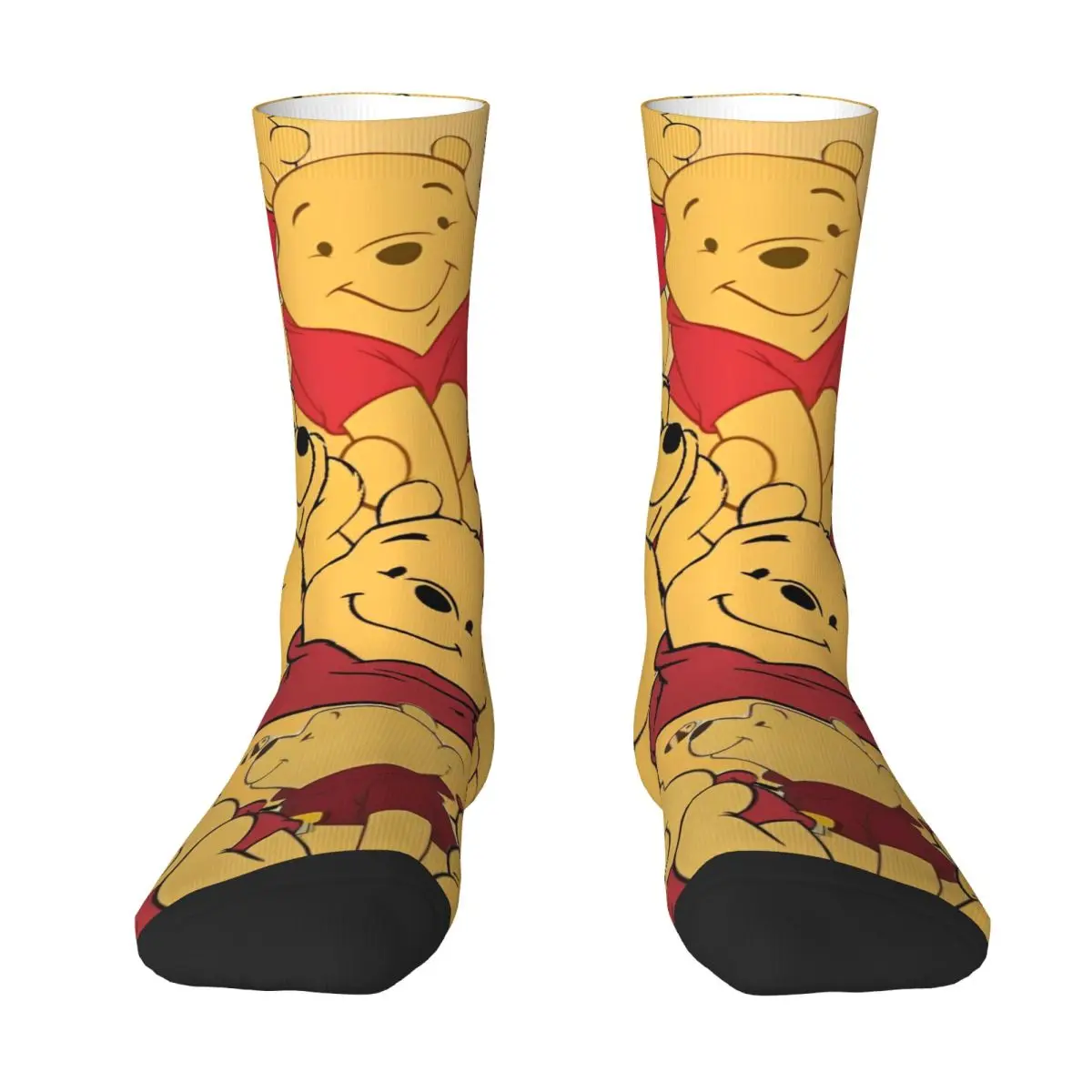 Winnie The Pooh Socks Cartoon Honey Bear Casual Stockings Spring Non-Slip Unisex Men Socks High Quality Graphic Cycling Socks