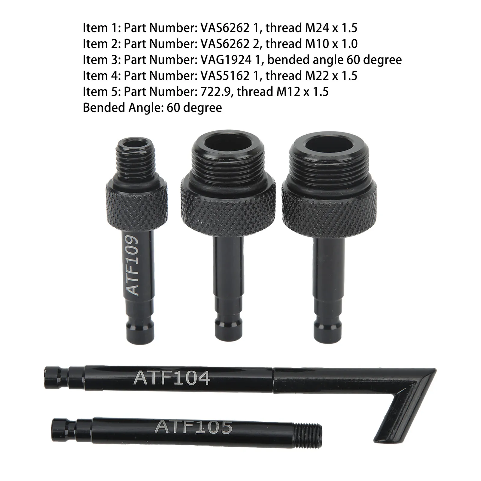 Trans Fluid Fill Adapter ATF Automatic  Fluid Oil Filler Adapters VAS6262 2 for AISIN 09G 01J CVT