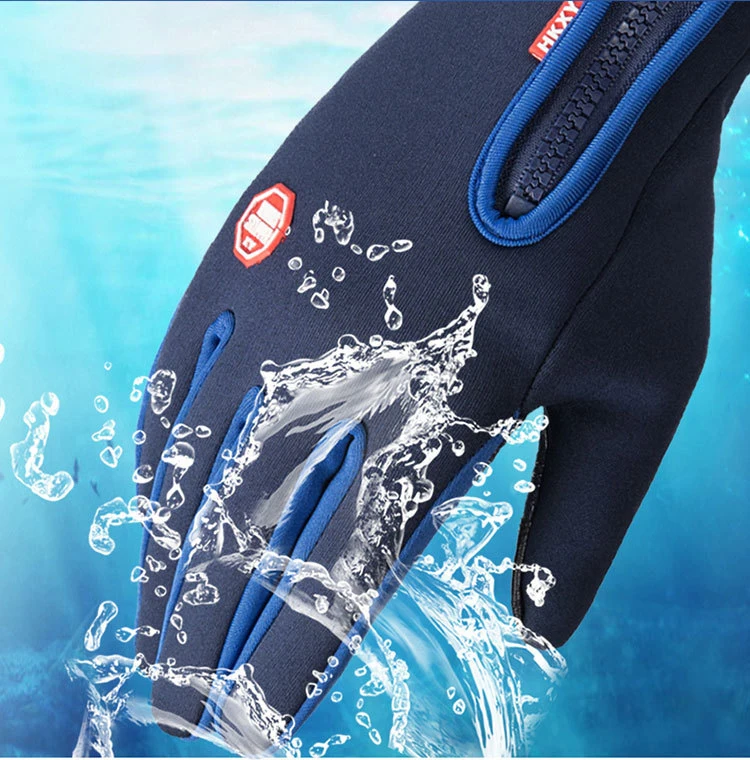 الشتاء دراجة نارية قفازات ركوب الخيل مقاوم للماء يندبروف قفازات ركوب الدراجات على الجليد دراجة نارية القيادة الدافئة لمس سستة قفاز