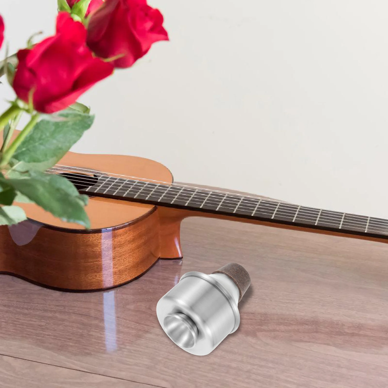 

Beginner Trumpet Mute Aluminium Alloy Small Muffler for Adult Metal Straight Cornet Brass Instrument Practice Lightweight