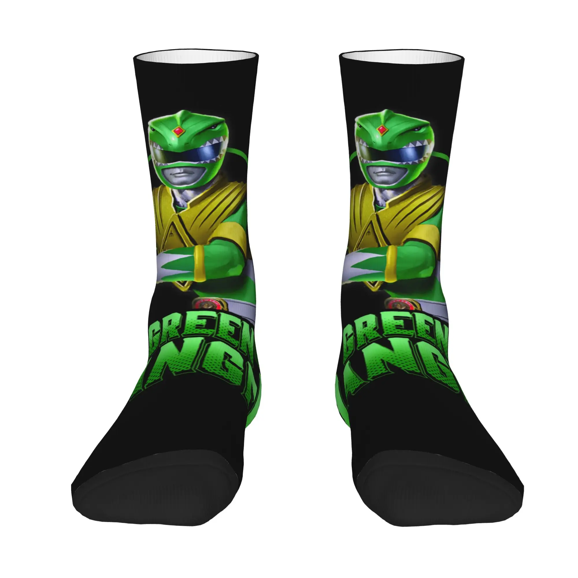 cycling socks Power Rangers Green Ranger Power Pose Shot Crazy Men's compression Socks Unisex items Crew Sock